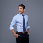 London Collection // Blue Stripe + Navy Money Tie (2XL 18-18.5/36-37)