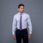 London Collection // Lavender Stripe + Purple Plaid Tie (2XL 18-18.5/36-37)