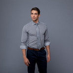 London Collection // Black White Check + Grey 8 Ball Tie (L 16-16.5/34-35)