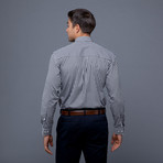 London Collection // Black White Check + Grey 8 Ball Tie (L 16-16.5/34-35)