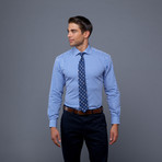 London Collection // Blue Gingham + Jolly Rodger Tie (XL 17-17.5/35-36)