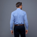 London Collection // Blue Gingham + Jolly Rodger Tie (XL 17-17.5/35-36)