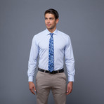 London Collection // Blue Micro Check + Camo Tie (M 15.5/34-35)