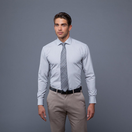 London Collection // Black Micro Check + Plaid Tie (S 14.5/32-33)