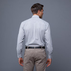 London Collection // Black Micro Check + Black Stripe Tie (L 16-16.5/34-35)