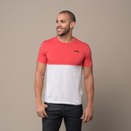 Color Block Tee // Red (XL)