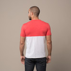 Color Block Tee // Red (XL)