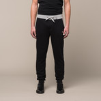 Sweatpant + Contrast Waistband // Black (XL)