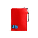 Daryl Card Holder // Scalloped Harvard Crimson