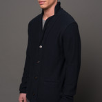 French Terry Cardigan // Dark Navy (L)