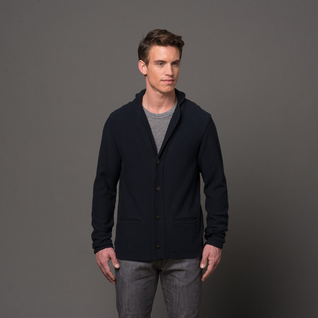 French Terry Cardigan // Dark Navy (S)
