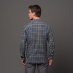 Slim French Seam Button Up // Grey Navy Plaid (S)