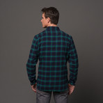 Slim French Seam Button Up // Forest Blue (S)