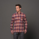 Slim French Seam Button Up // Peached Multicolor (S)