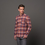 Slim French Seam Button Up // Peached Multicolor (S)