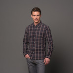 Slim French Seam Button Up // Red Tartan (M)