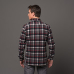 Slim French Seam Button Up // Peached Night Plaid (XL)