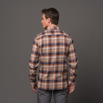 Slim French Seam Button Up // Brown Plaid (L)