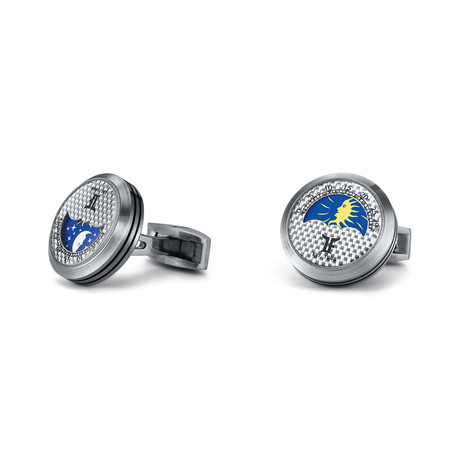 MoonPhase Cufflinks // Silver + Brushed