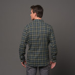 Casual Flap Button Up // Olive Plaid (S)