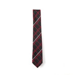 Burgundy Plaid Tie