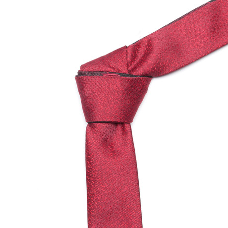 Burgundy Striped Tie