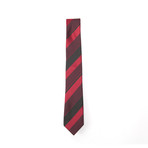 Burgundy Striped Tie