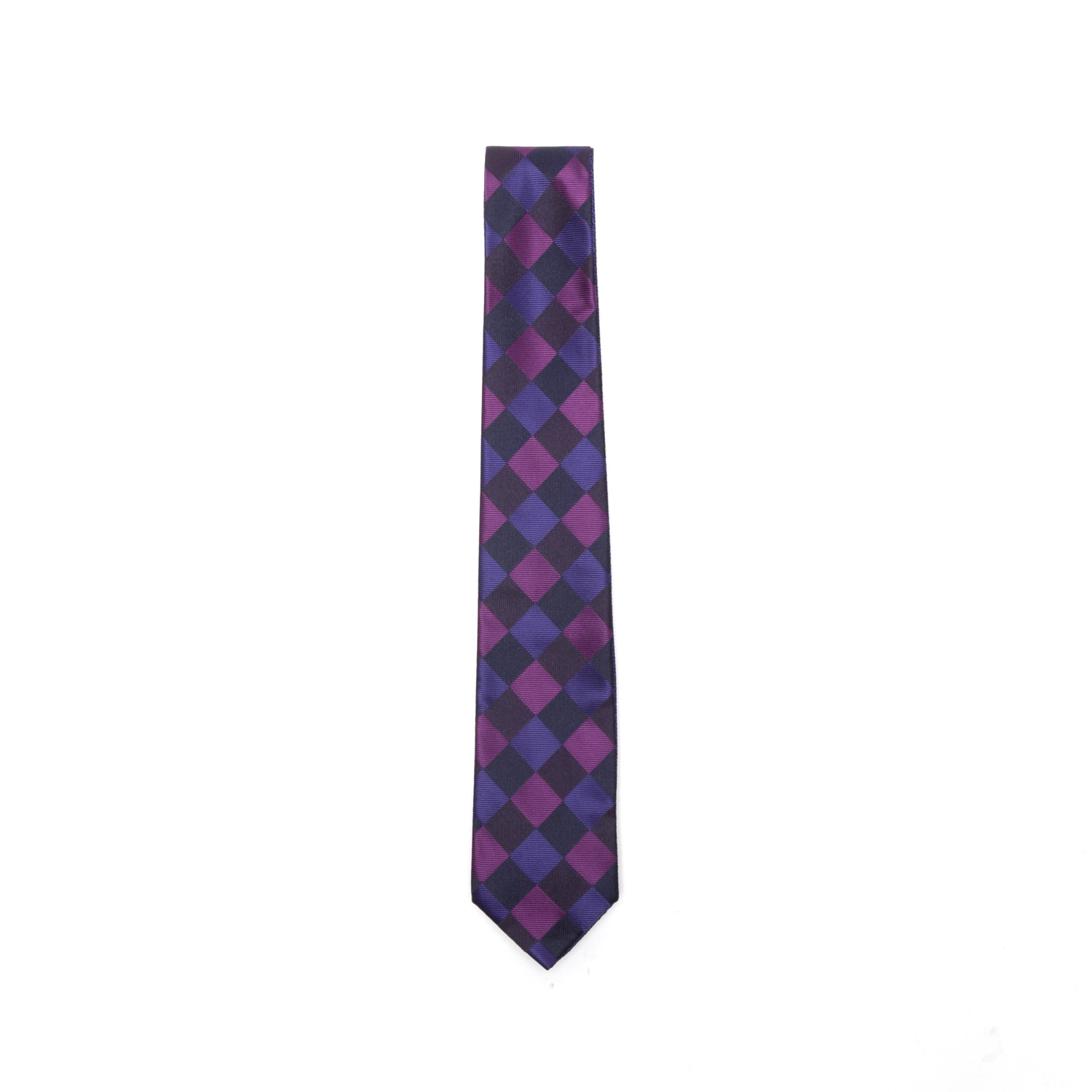 Silver + Purple Checkered Tie - Flip My Tie - Touch of Modern
