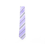 Lavender + White Striped Tie