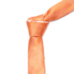 Tangerine + White Plaid Tie