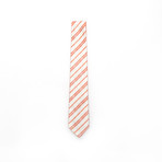 Tangerine + White Plaid Tie