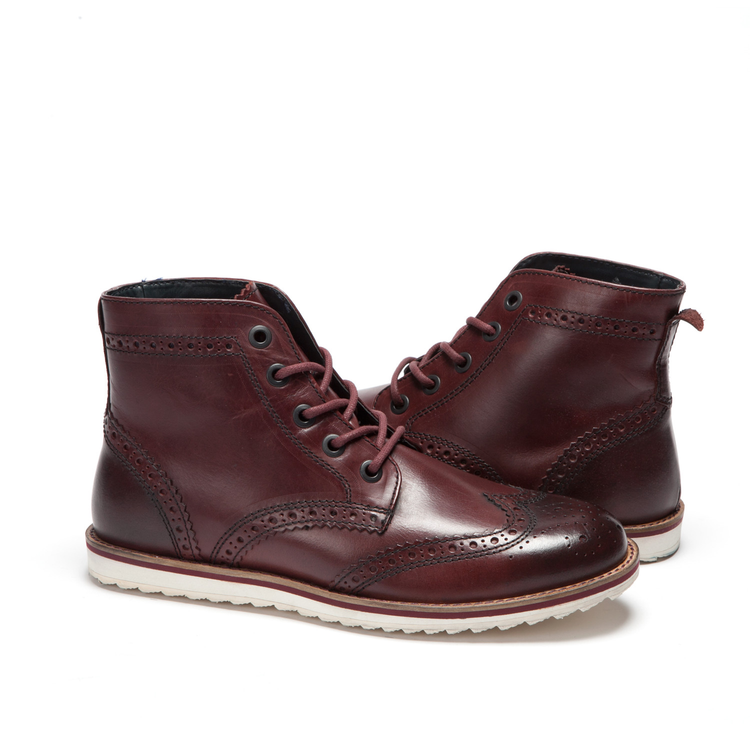michael kors walker leather boot oxblood