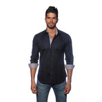 Long Sleeve Button Up Shirt // Electric Navy (L)