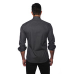 Long Sleeve Button Up Shirt // Dark Grey (M)