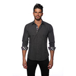 Long Sleeve Button Up Shirt // Deep Charcoal (M)