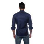 Long Sleeve Button Up Shirt // Lighting Navy (XL)