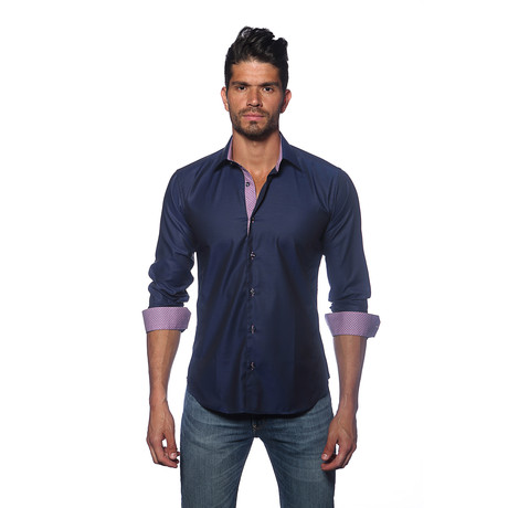 Long Sleeve Button Up Shirt // Lighting Navy (S)