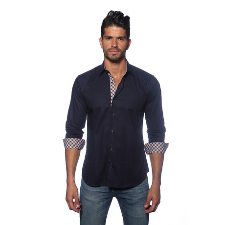 Long Sleeve Button Up Shirt // Midnight (S)