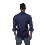 Long Sleeve Button Up Shirt // Blue Storm (2XL)