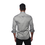Long Sleeve Button Up Shirt // Light Grey (L)