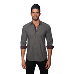 Long Sleeve Button Up Shirt // Heather Grey (L)