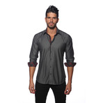 Thomas Long Sleeve Button Up Shirt // Charcoal (XL)