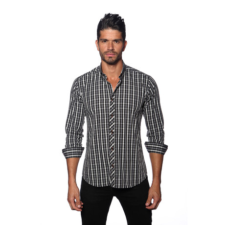 Kali Button Up Shirt // Black + White Check (XL)