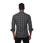 KALI Button-Up Shirt // Black + White Plaid (M)