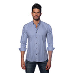 Long Sleeve Button Up Shirt // Blue Gingham (S)