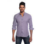 Long Sleeve Button Up Shirt // Purple (2XL)