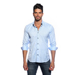 Dylan Button Up Shirt // Baby Blue Gingham (M)