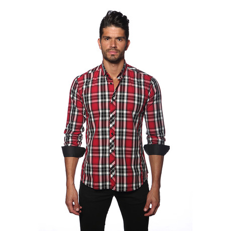 AVERY Button-Up // Red Plaid (S)