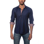 Jared Lang // Long Sleeve Button Up Shirt // Blueberry (S)