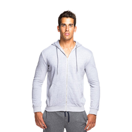 Rider Zip Hoodie // Light Grey (XS)